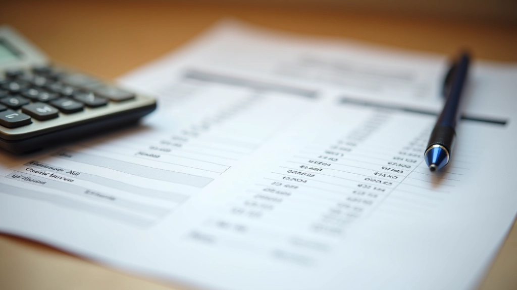 Devis détaillé avec différentes catégories de coûts et calculatrice