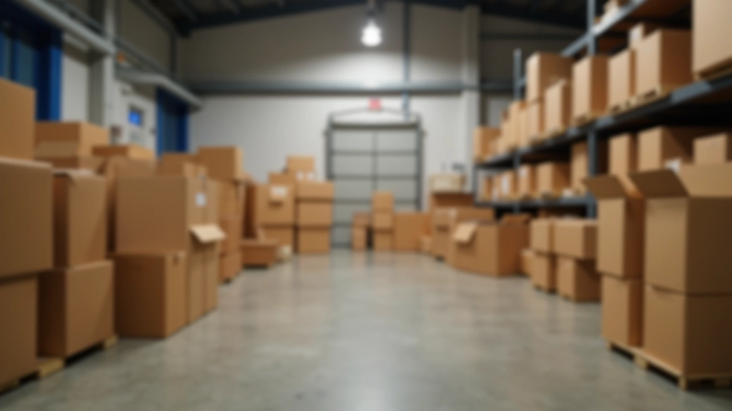 Boîtes de déménagement organisées et fournitures de déménagement dans un espace professionnel