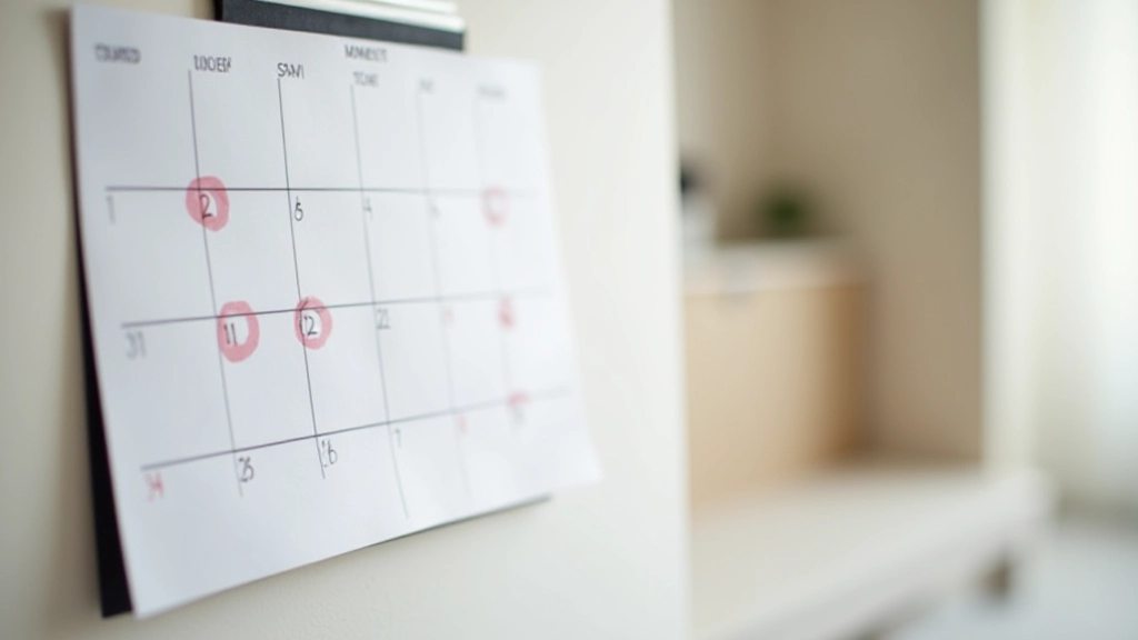 Calendrier avec dates importantes de préavis de départ