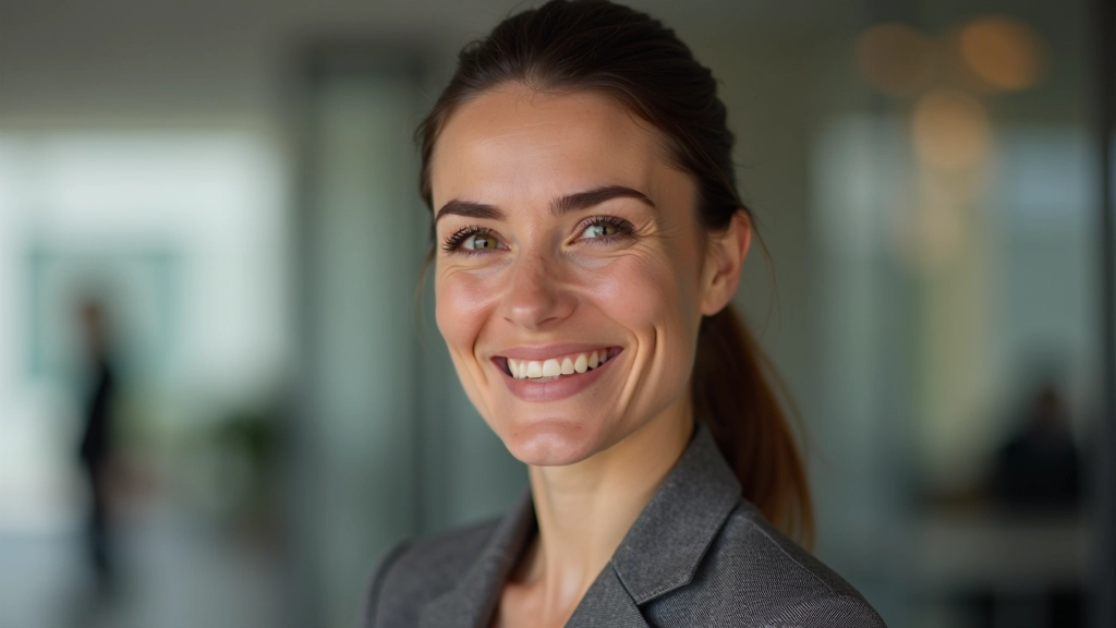 Portrait professionnel d'une femme experte en déménagement